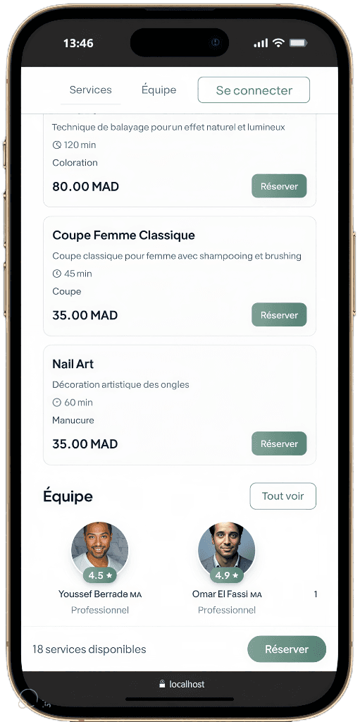 Interface Client Mobile